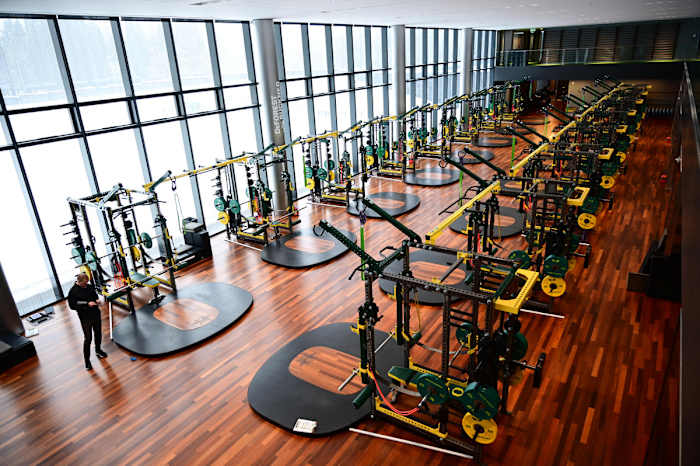 Schools like Oregon spend big bucks on training facilities for athletes, which are now sitting empty. 